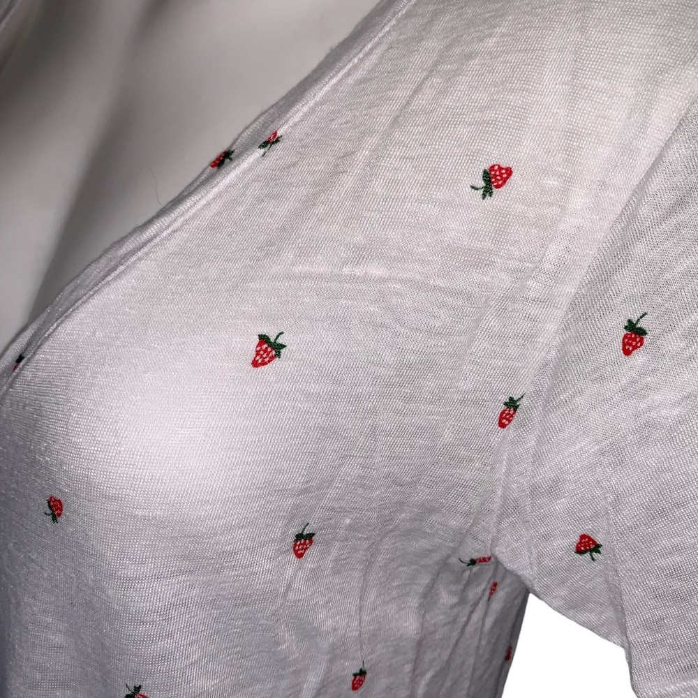 Rails Strawberry Fields Cara Linen Blend V-Neck T… - image 4